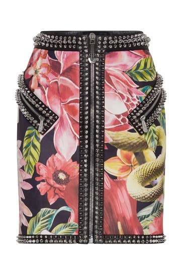 PHILIPP PLEIN Minirock FLOWERS 02 | black