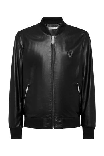 PHILIPP PLEIN Lederjacke SKULL 02 | black
