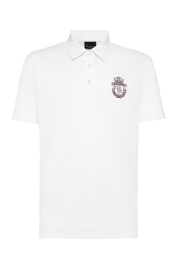 BILLIONAIRE Polo-Shirt CREST 01 | white