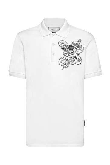 PHILIPP PLEIN Polo-Shirt SNAKE 01 | white