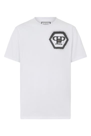 PHILIPP PLEIN Kurzarm-Rundhals-T-Shirt HEXAGON