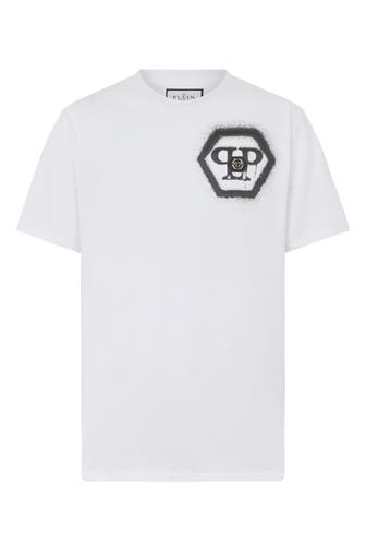 PHILIPP PLEIN Kurzarm-Rundhals-T-Shirt HEXAGON