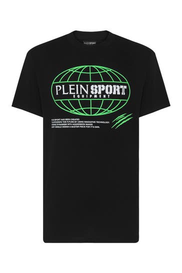PLEIN SPORT Kurzarm-Rundhals-T-Shirt GLOBAL EXPRESS EDITION
