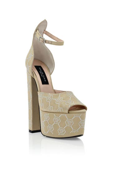 PHILIPP PLEIN High Heels MONOGRAM 06 | beige