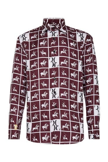 BILLIONAIRE Business-Hemd 35 | Bordeaux Slim Fit