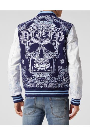 PHILIPP PLEIN Lederjacke PAISLEY 14 | darkblue