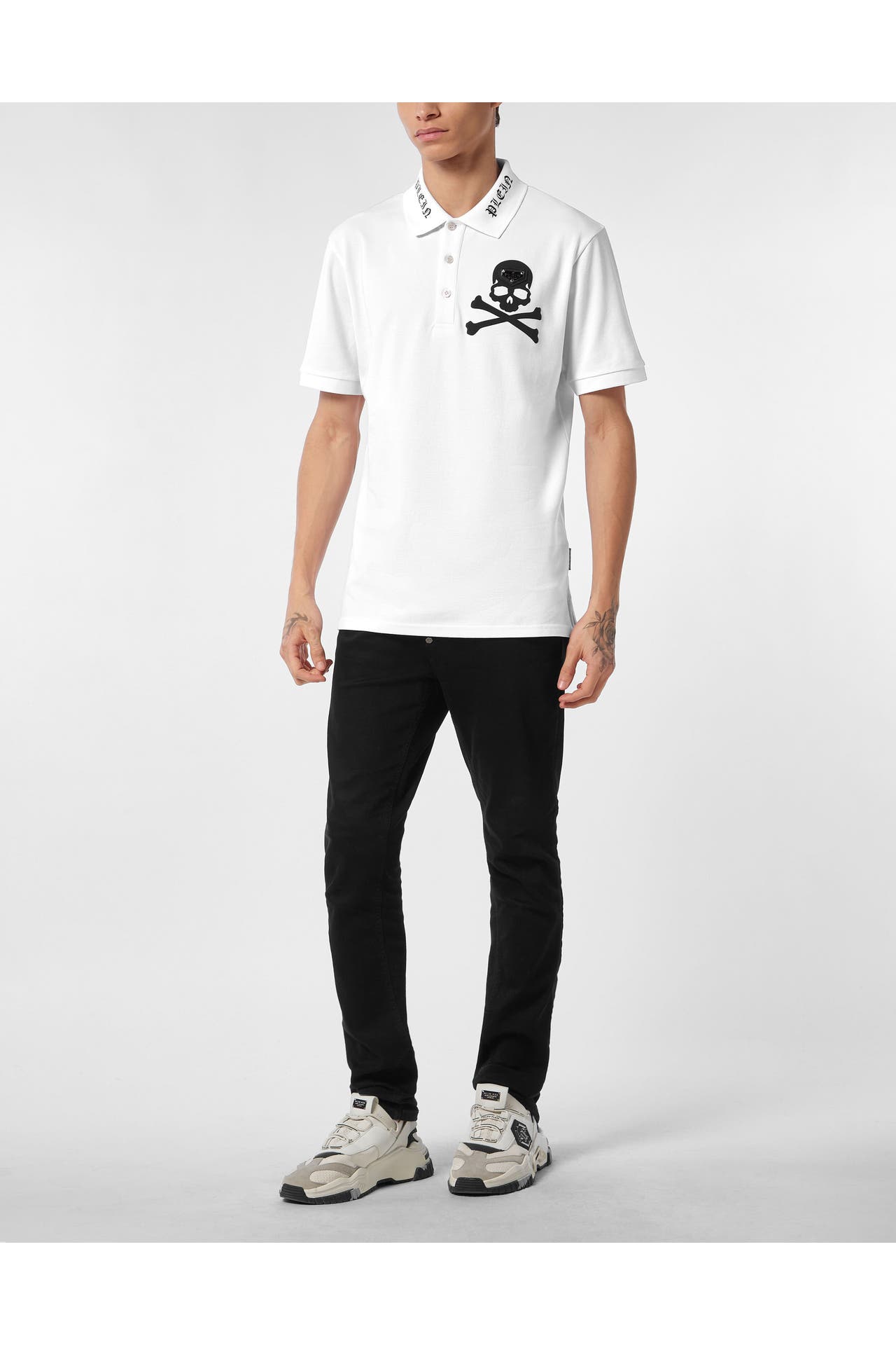 PHILIPP PLEIN Polo-Shirt SKULL 01 | white, Bild 1