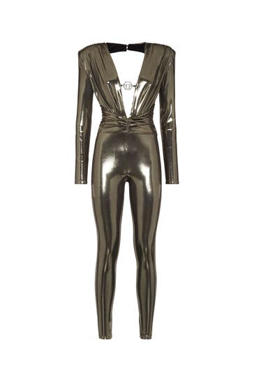 PHILIPP PLEIN Jumpsuit 94 | Gold Super Skinny
