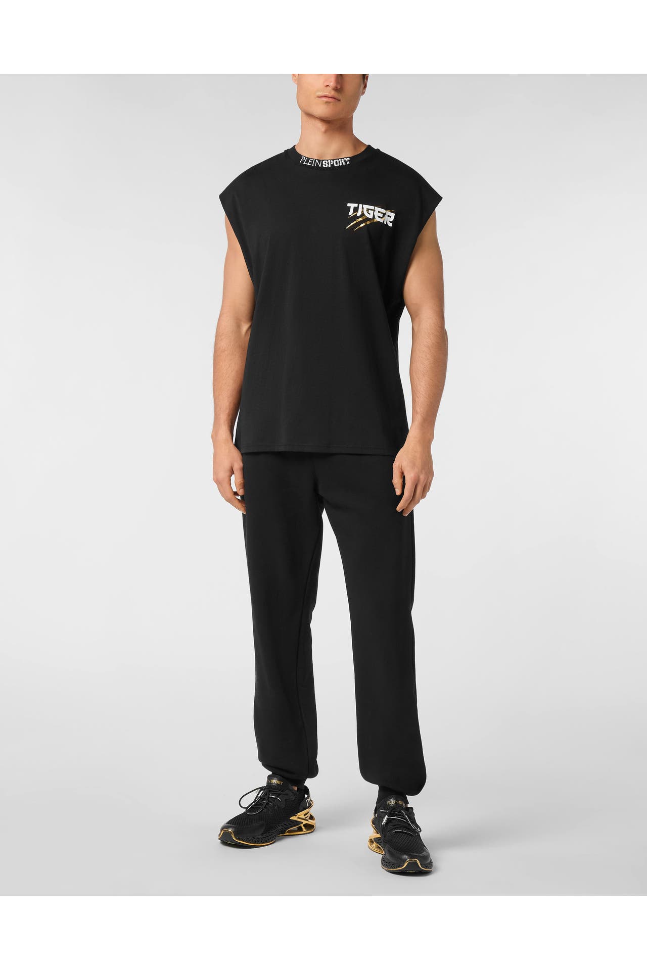 PLEIN SPORT Tank Top TIGER 0294 | black/lightgold, Bild 1