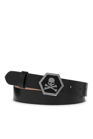 PHILIPP PLEIN Gürtel SKULL 0291 | black/nickel