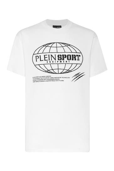 PLEIN SPORT Kurzarm-Rundhals-T-Shirt GLOBAL EXPRESS EDITION