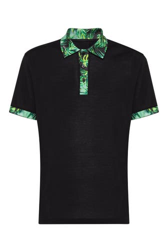 BILLIONAIRE Polo-Shirt PALMS 02 | black