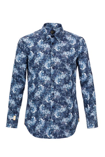 BILLIONAIRE Business-Hemd 08 | middleblue Slim Fit