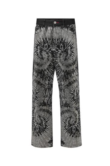 PHILIPP PLEIN Jeans TIE DYE 0201 | black/white Flared