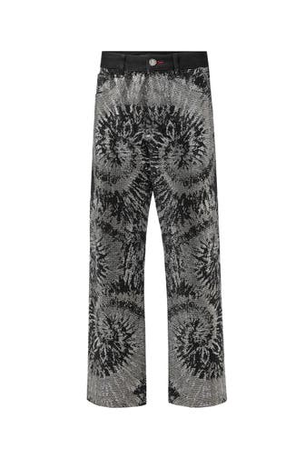 PHILIPP PLEIN Jeans TIE DYE 0201 | black/white Flared