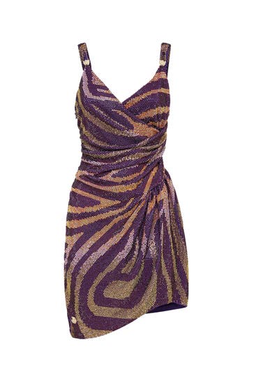 PHILIPP PLEIN Kleid 7393 | purple/lightgold