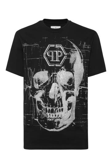 PHILIPP PLEIN T-Shirt Rundhalsausschnitt Ss SKULL