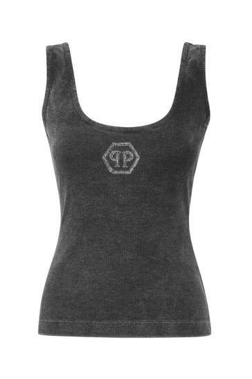 PHILIPP PLEIN Top HEXAGON 10 | grey