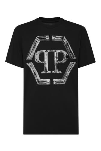 PHILIPP PLEIN Rundhals-T-Shirt HEXAGON