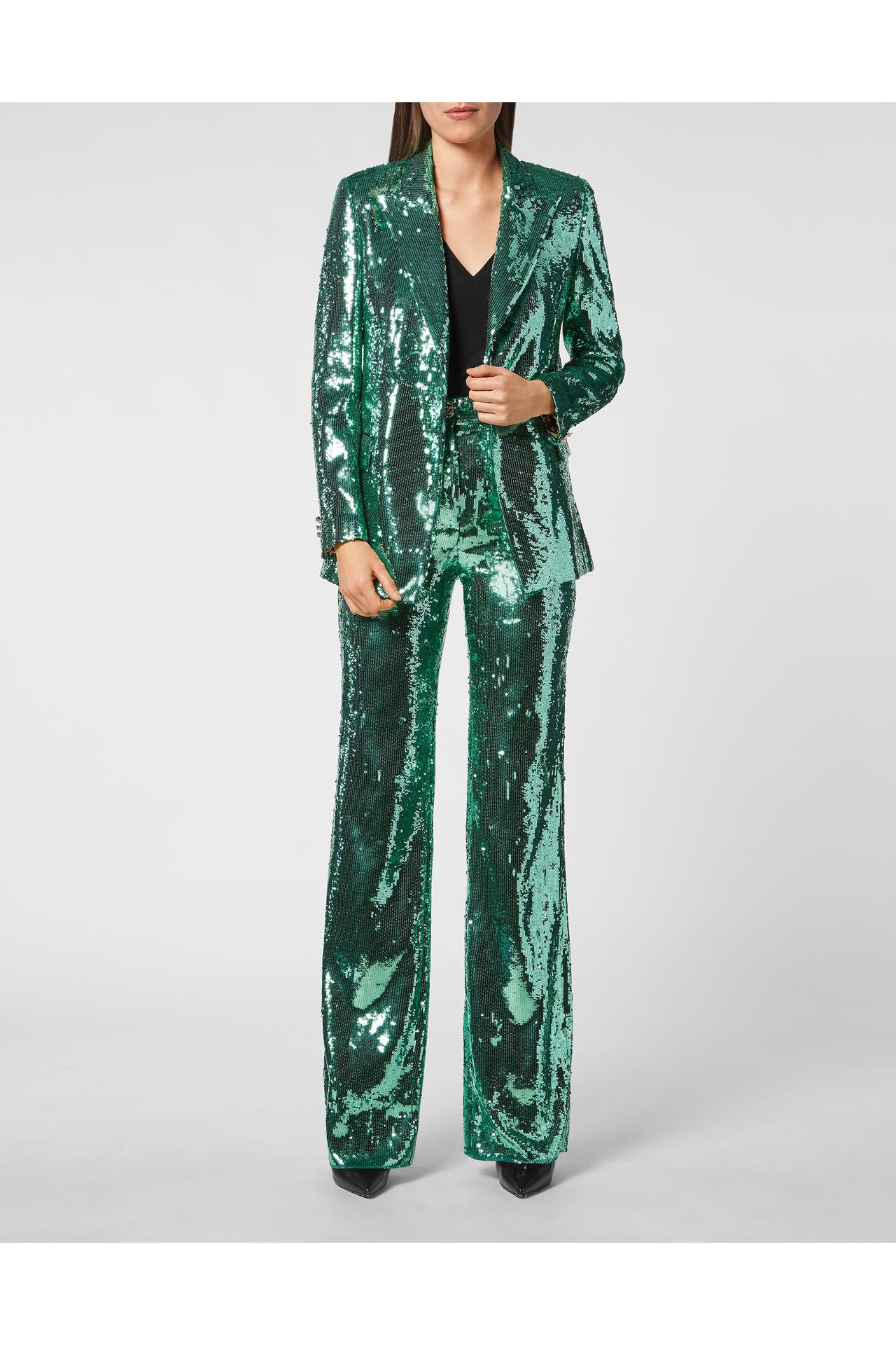 PHILIPP PLEIN Business-Hose 05 | green Loose Fit, Bild 1