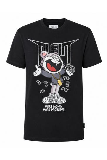 PHILIPP PLEIN Kurzarm-Rundhals-T-Shirt MONEY