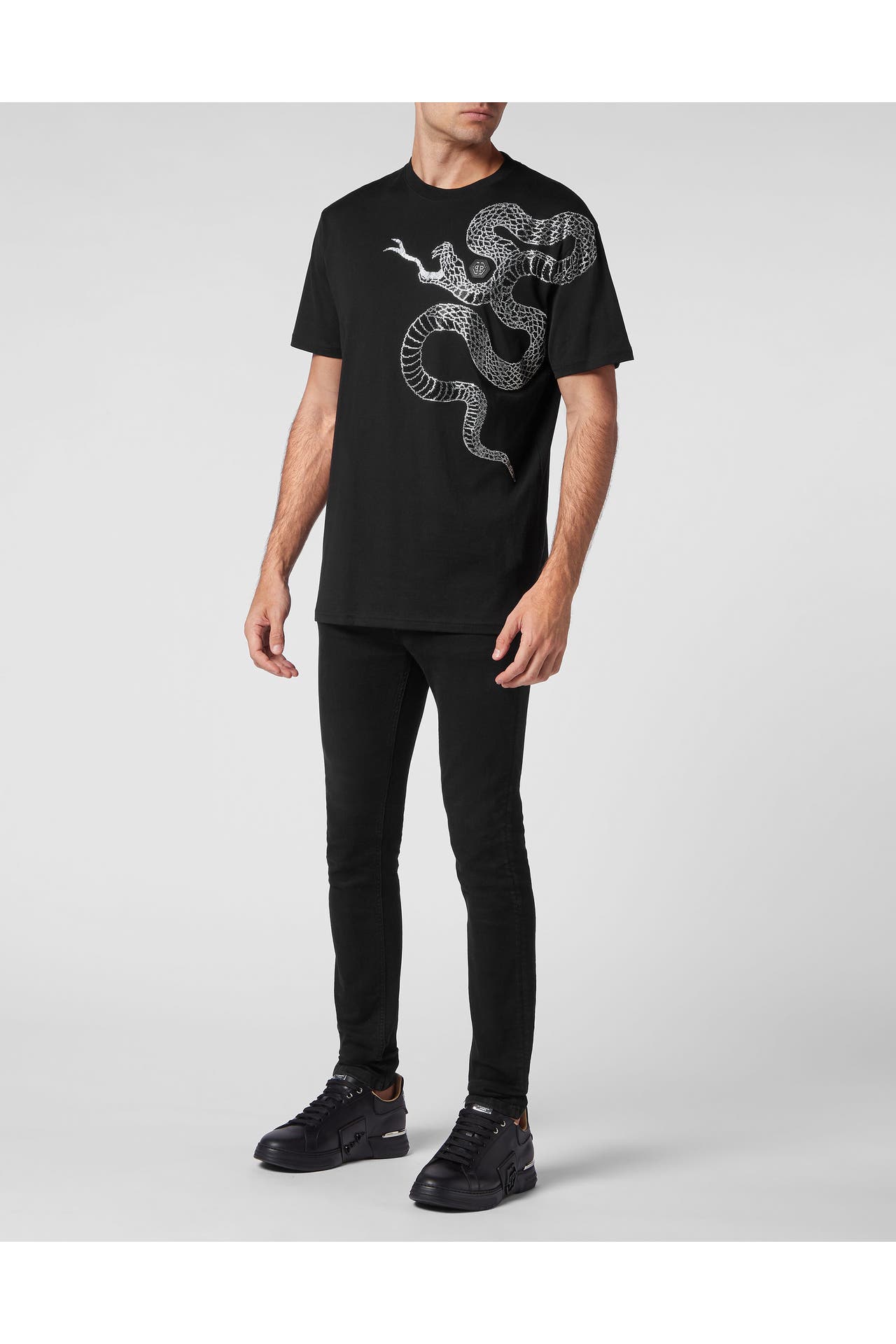 PHILIPP PLEIN T-Shirt Rundhalsausschnitt Ss SNAKE, Bild 1