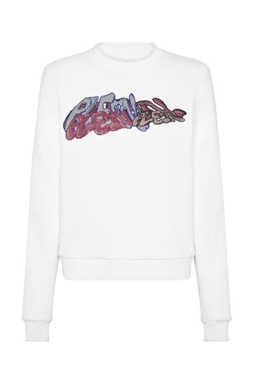 PHILIPP PLEIN Sweatshirt BOMBING GRAFFITI 01 | white