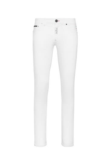 PHILIPP PLEIN Jeans HEXAGON 01GD | SnowWhite(norotture) Slim