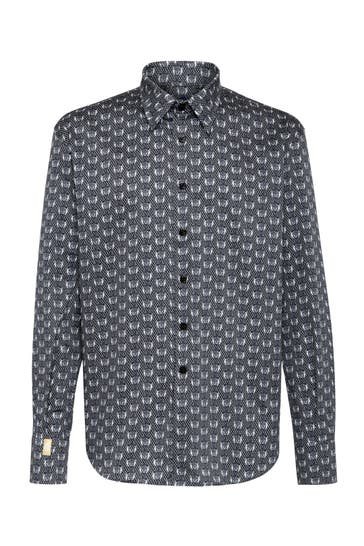 BILLIONAIRE Business-Hemd LION 0201 | black/white Slim Fit