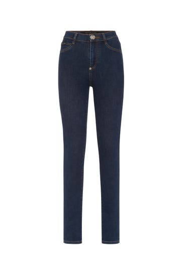 PHILIPP PLEIN Jeans HEXAGON 07DP | DEEPSEABLUE Highwaist