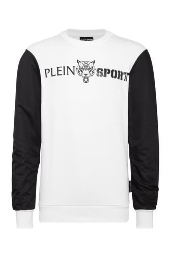 PLEIN SPORT Sweatshirt TIGER 0102 | white/black