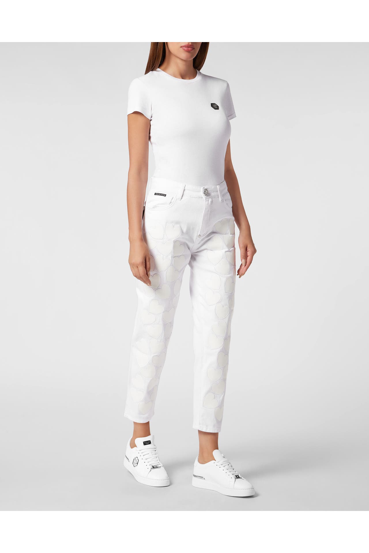 PHILIPP PLEIN Jeans HEART 01GD | SnowWhite(norotture) Boyfriend, Bild 1