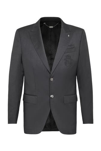 BILLIONAIRE Business-Sakko CREST 10 | grey Slim Fit