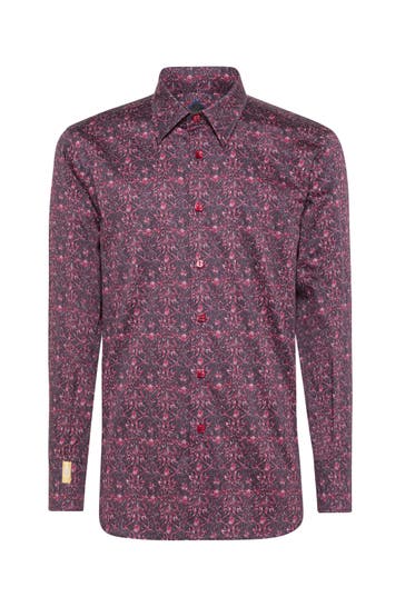 BILLIONAIRE Business-Hemd CREST 1302 | red/black Slim Fit