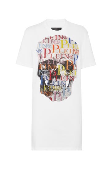 PHILIPP PLEIN Casual-Kleid SKULL 01 | white