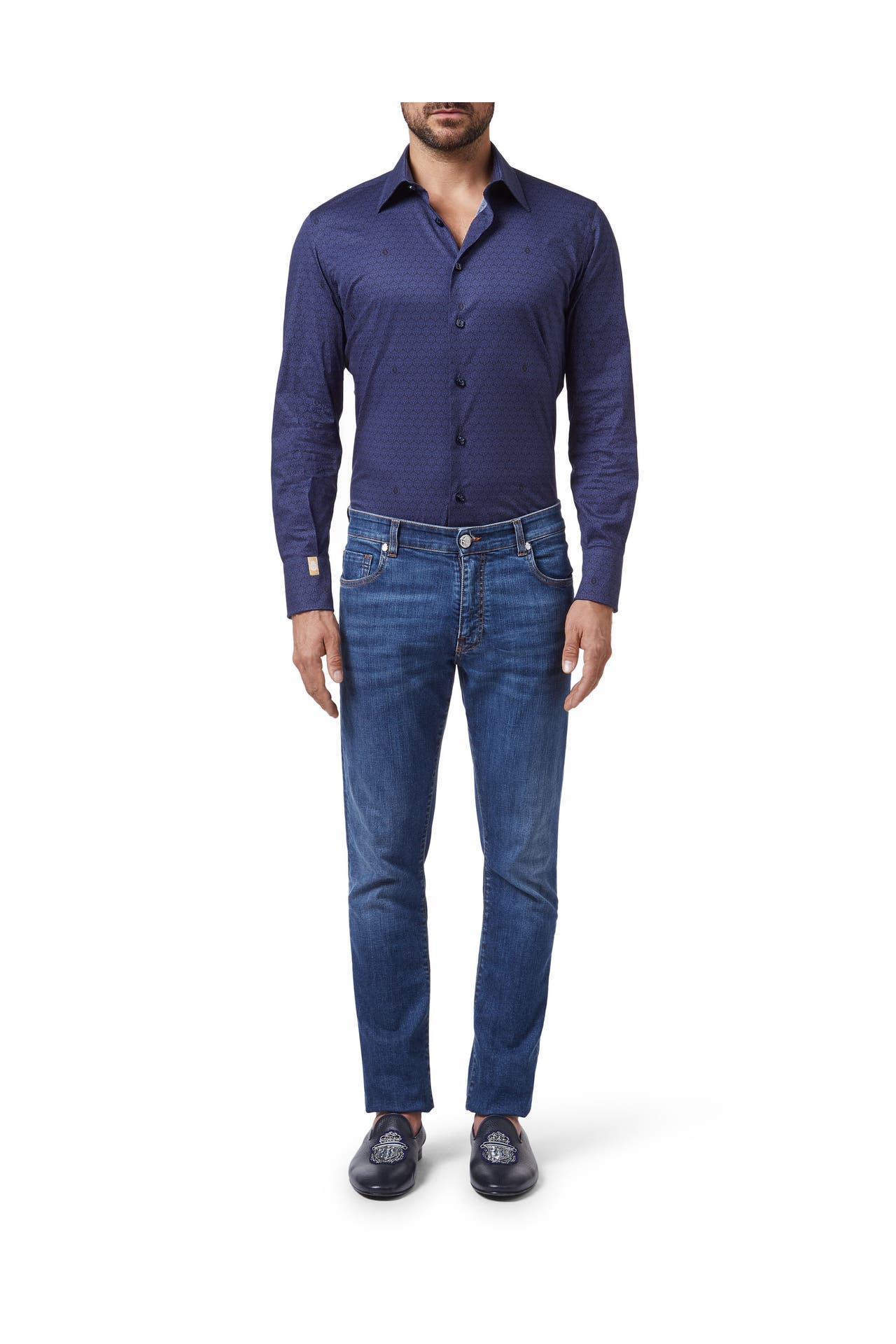 BILLIONAIRE Business-Hemd LION 14 | darkblue Slim Fit, Bild 1