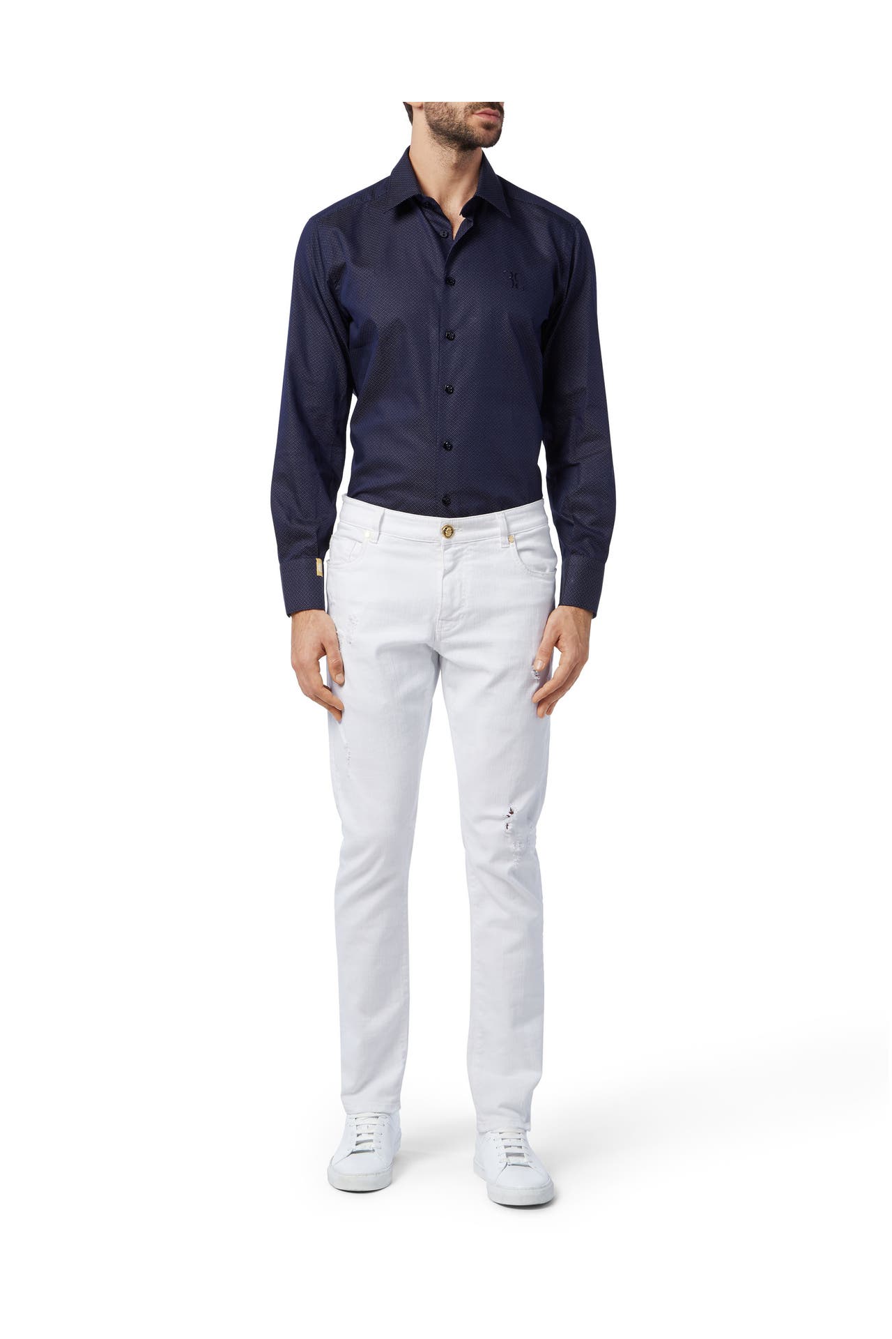 BILLIONAIRE Business-Hemd DOUBLE B 08 | middleblue Slim Fit, Bild 1