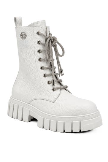 PHILIPP PLEIN Schnürstiefeletten 01 | white