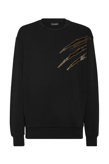 PLEIN SPORT Sweatshirt SCRATCH 0293 | black/lightgold