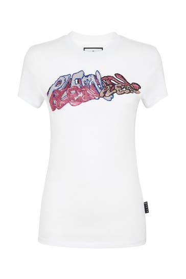 PHILIPP PLEIN T-Shirt BOMBING GRAFFITI 01 | white