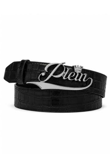 PHILIPP PLEIN Casual-Gürtel COCCO 0291 | black/nickel