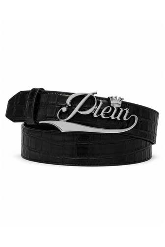PHILIPP PLEIN Casual-Gürtel COCCO 0291 | black/nickel