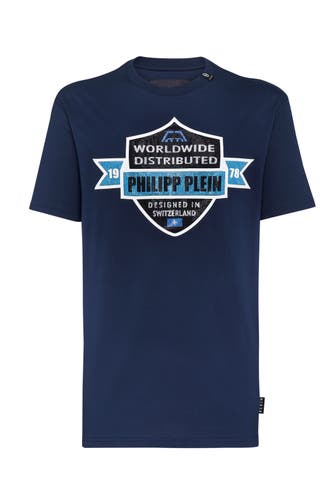 PHILIPP PLEIN Kurzarm-Rundhals-T-Shirt CREST