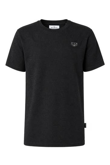 PHILIPP PLEIN Kurzarm-Rundhals-T-Shirt MONOGRAM