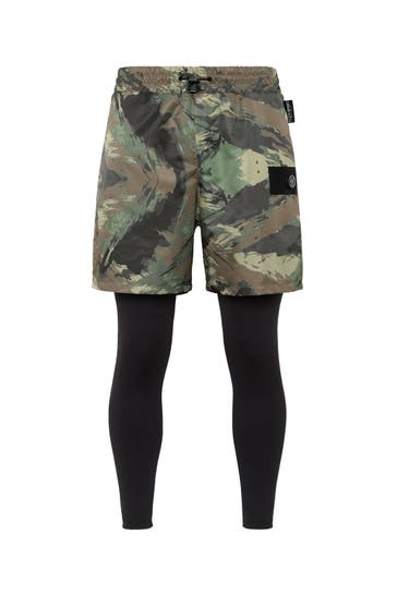 PLEIN SPORT Sweatpant CAMOUFLAGE 0221 | black/multicolored Wide/ Loose Fit
