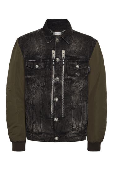 PHILIPP PLEIN Jeansjacke CAMOUFLAGE 10GN | GreyMoon