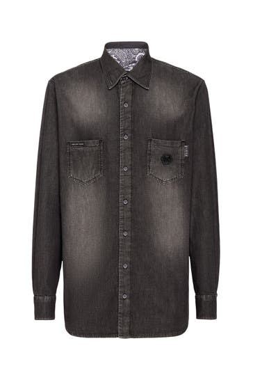 PHILIPP PLEIN Jeanshemd PAISLEY 72FL | FullMetal Regular Fit