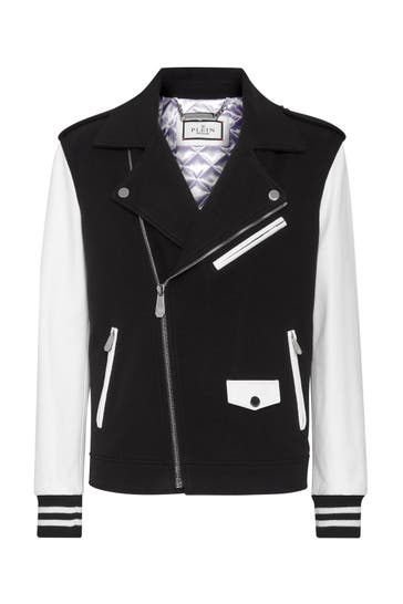 PHILIPP PLEIN Lederjacke 0201 | black/white
