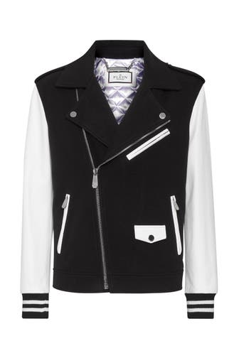 PHILIPP PLEIN Lederjacke 0201 | black/white