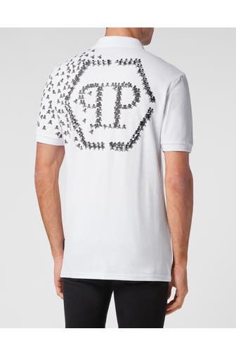 PHILIPP PLEIN Polo-Shirt SKULL&BONES 01 | white